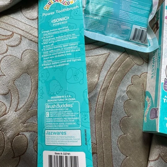 Original Squishmallows electric toothbrush and toothpaste and floss picks NWT - Picture 8 of 10